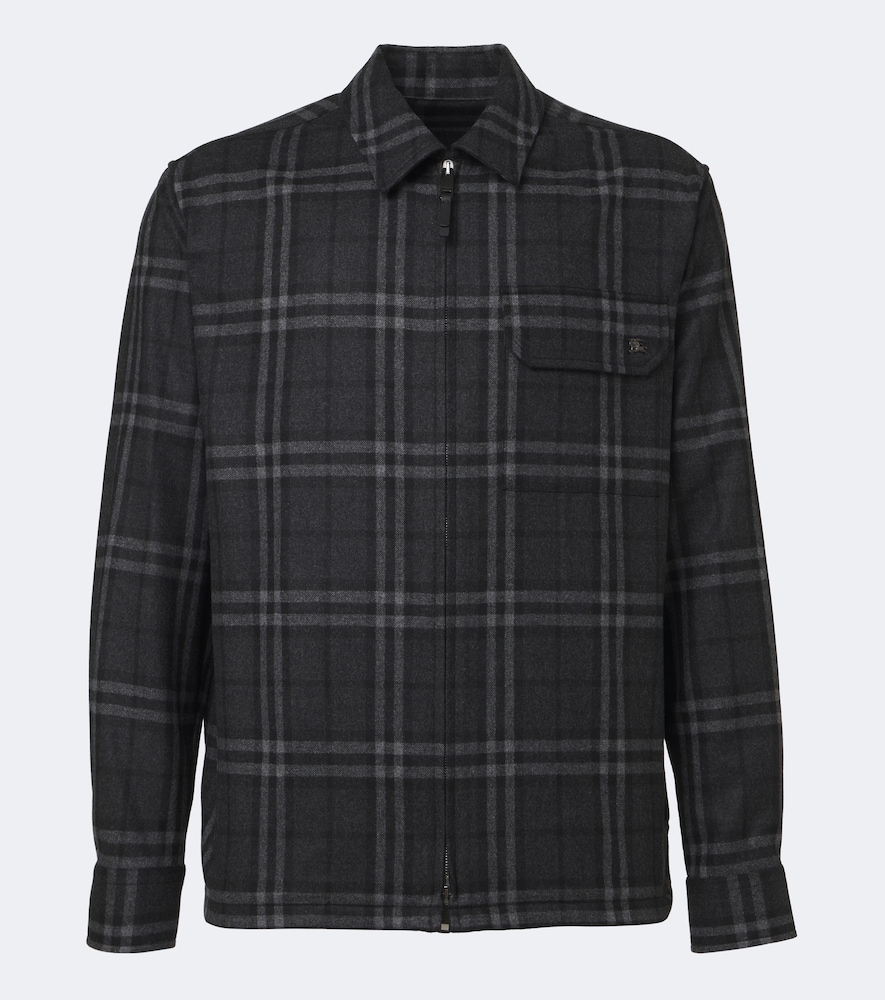 Giacca  Check in lana e cashmere