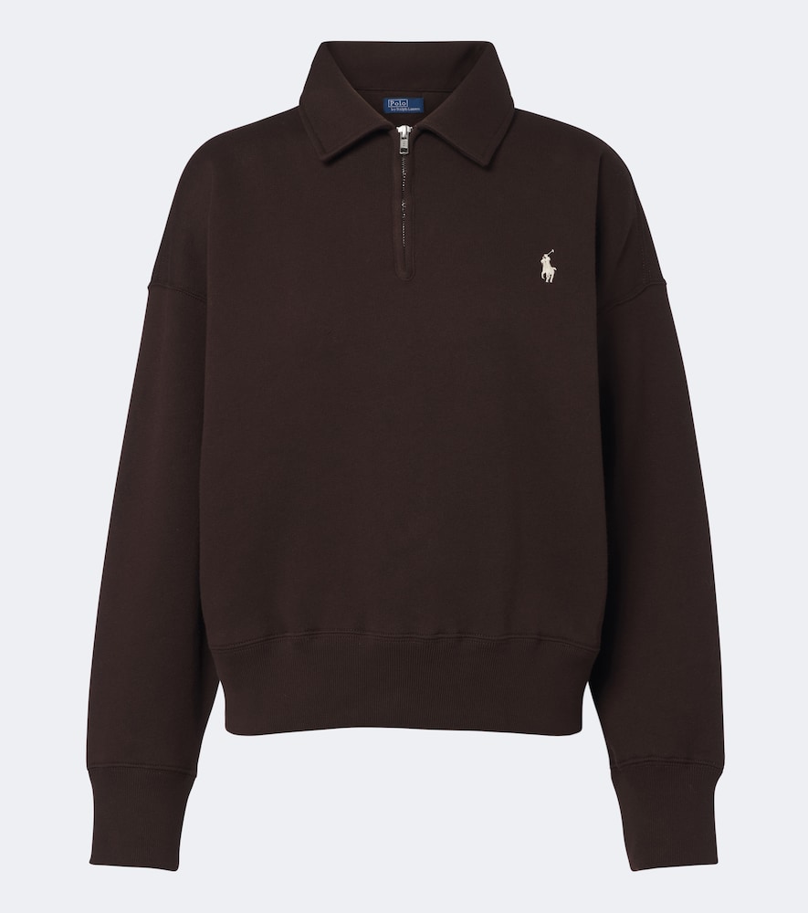 Pullover polo in jersey di misto cotone