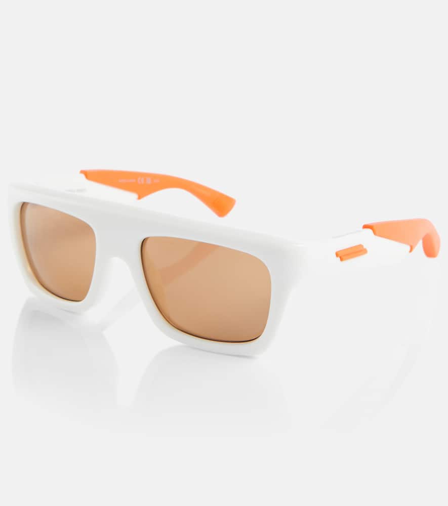 Bottega Veneta Square Sunglasses In Ivory-ivory-brown