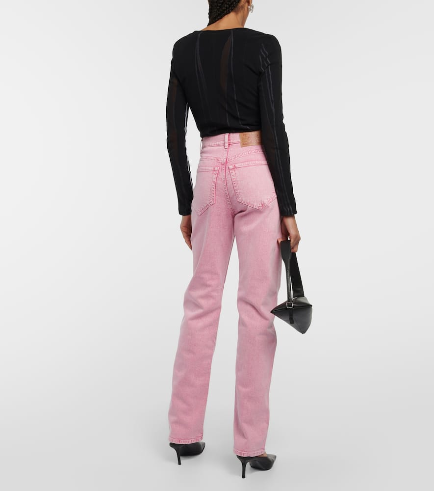 Shop Y/project Crystal-embellished Wide-leg Jeans In Pink