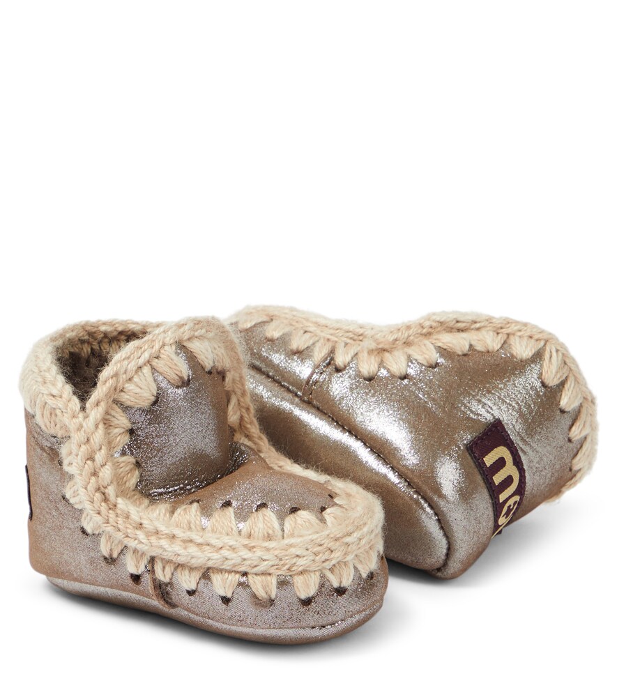  Mou Kids Mou Kids Baby Schuhe Aus Metallic-leder 