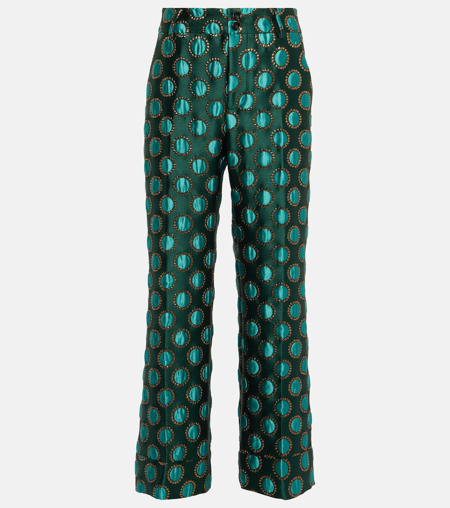 Shop La Doublej Hendrix Jacquard Pants In Multicoloured