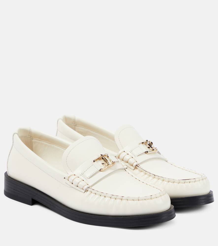 Addie logo leather loafers