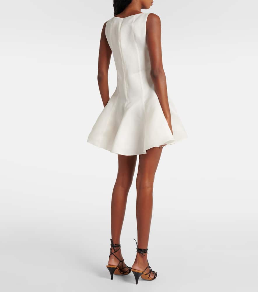 Shop Khaite Mags Silk Minidress In White