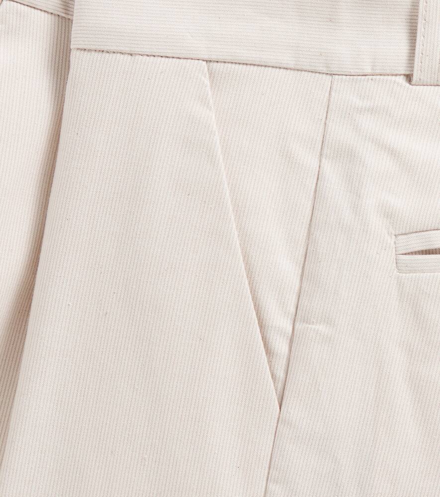 Bonpoint Calvin Striped Cotton-blend Shorts In Beige