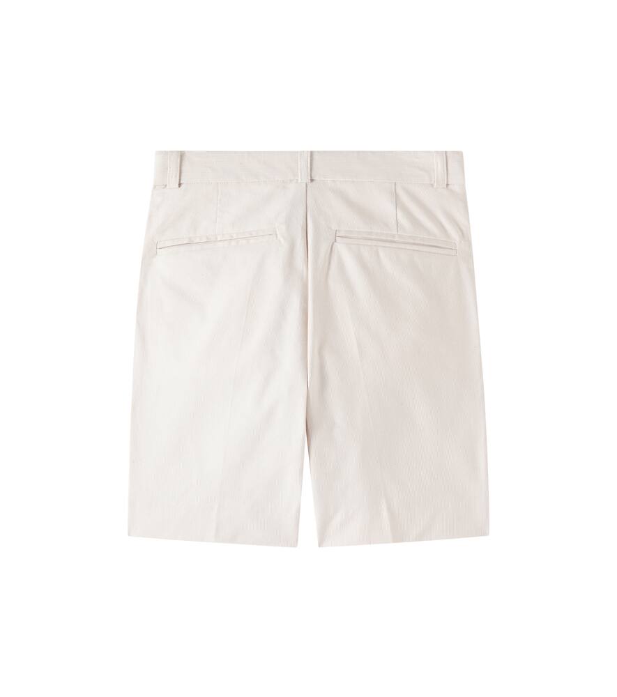 Bonpoint Calvin Striped Cotton-blend Shorts In Beige