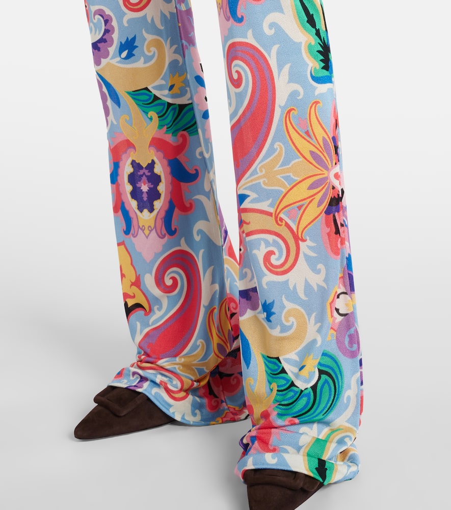 Etro Paisley-printed Flared Pants In Multicolor In Multicoloured