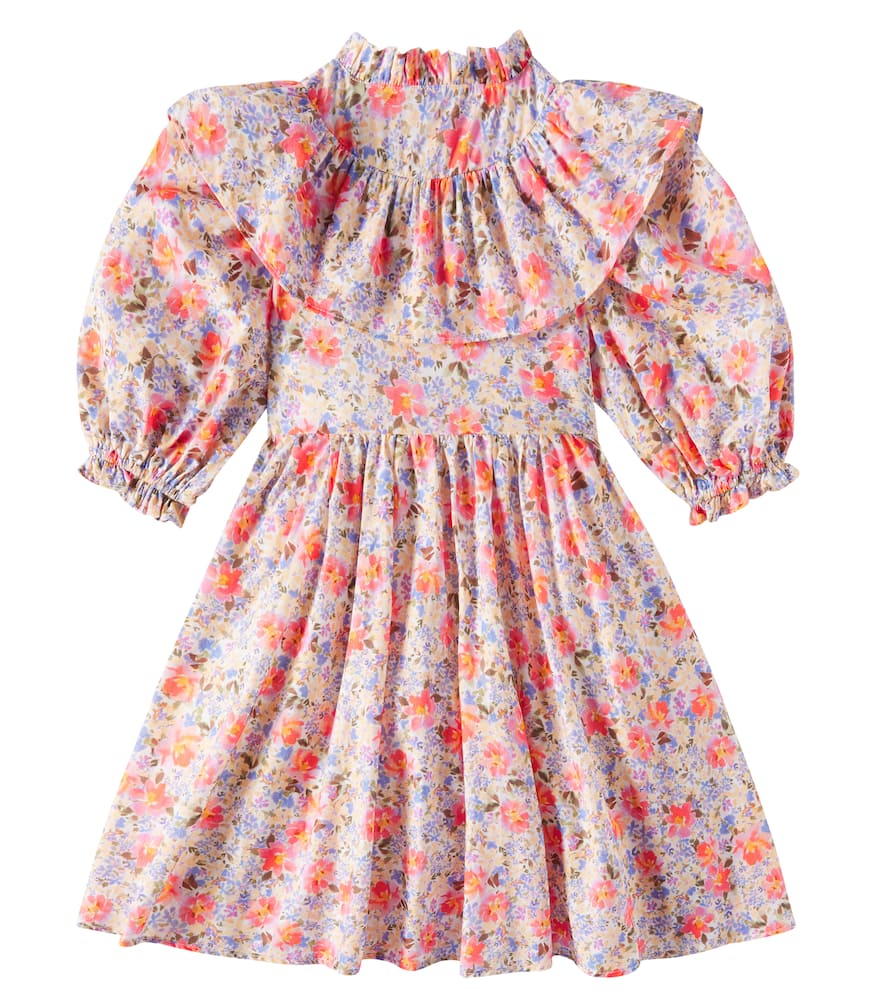 Petite Amalie Floral Cotton Voile Dress In Spring Bloom Print