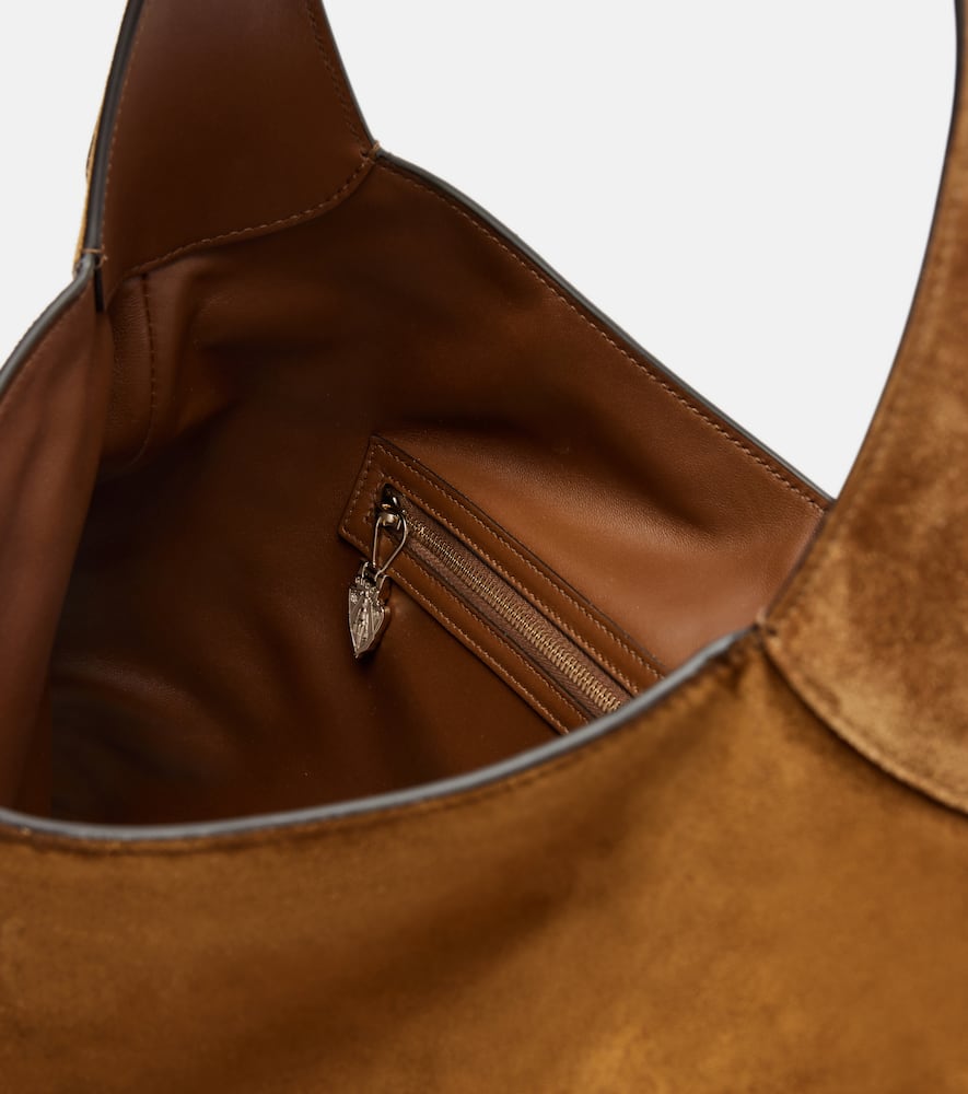 Gucci Jackie 1961 Large Suede Tote Bag In Brown