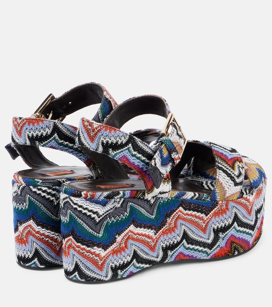 Missoni Julia Raschel Lamé Platform Sandals In Multi