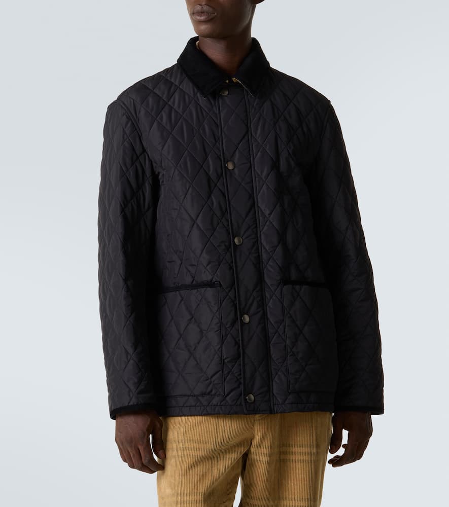 Burberry Haddington Quilted And Padded Jacket In Black