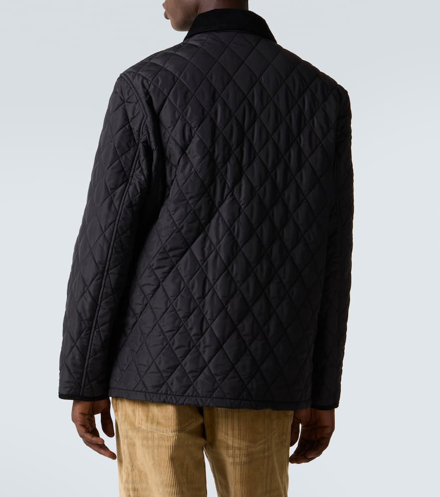 Burberry Haddington Quilted And Padded Jacket In Black