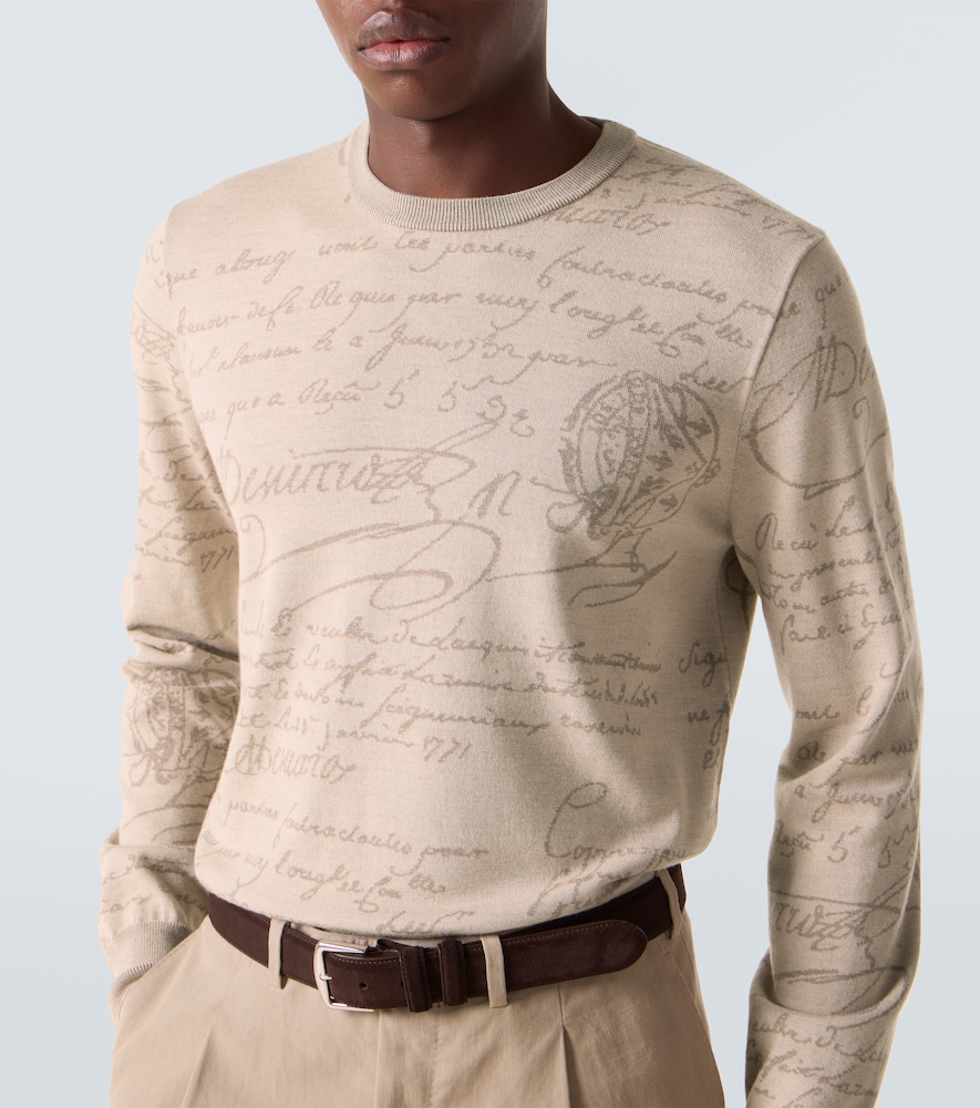  Berluti Berluti Scritto Wool And Cashmere Sweater 
