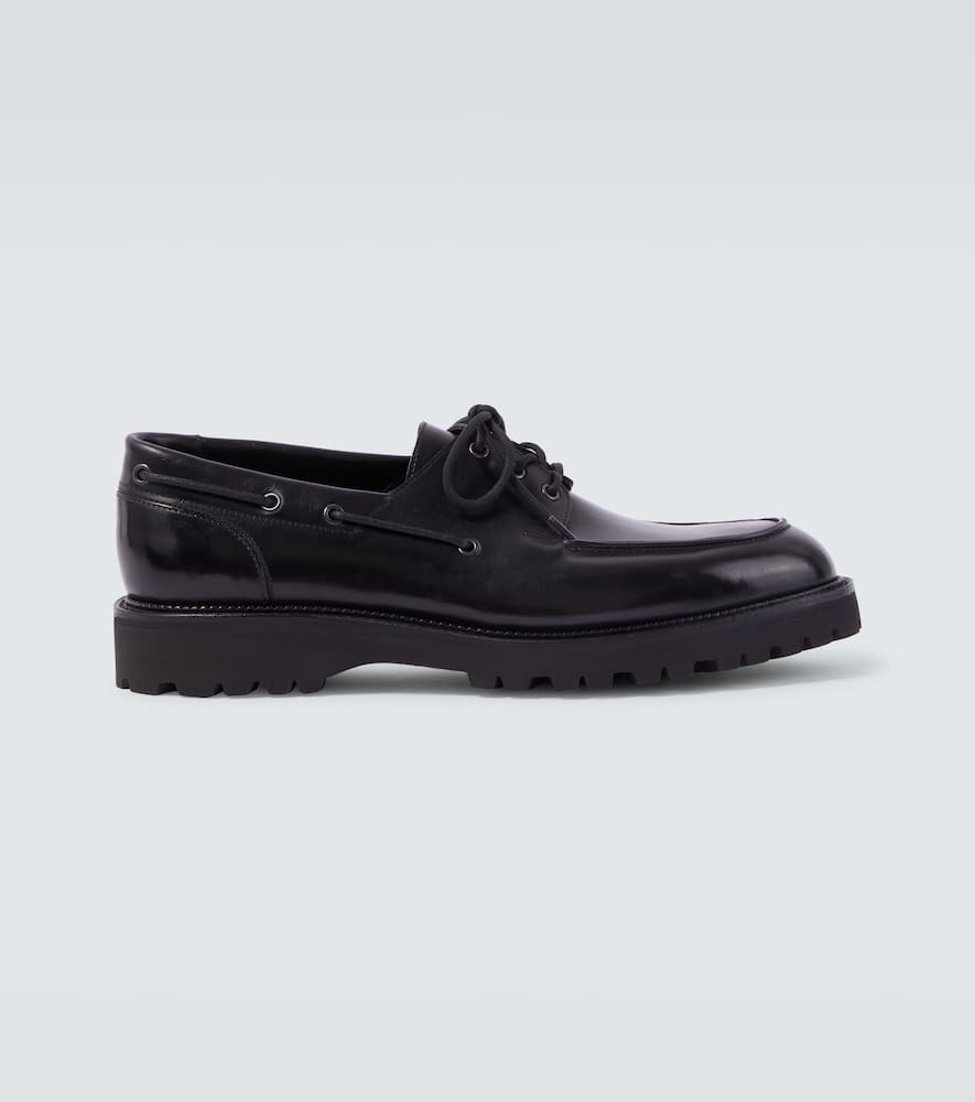 Leather boat shoes