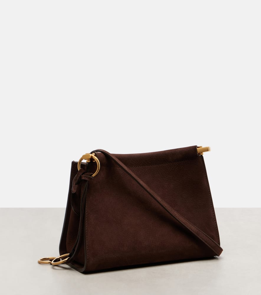 Alaïa Le Click Small Suede Shoulder Bag In Brown
