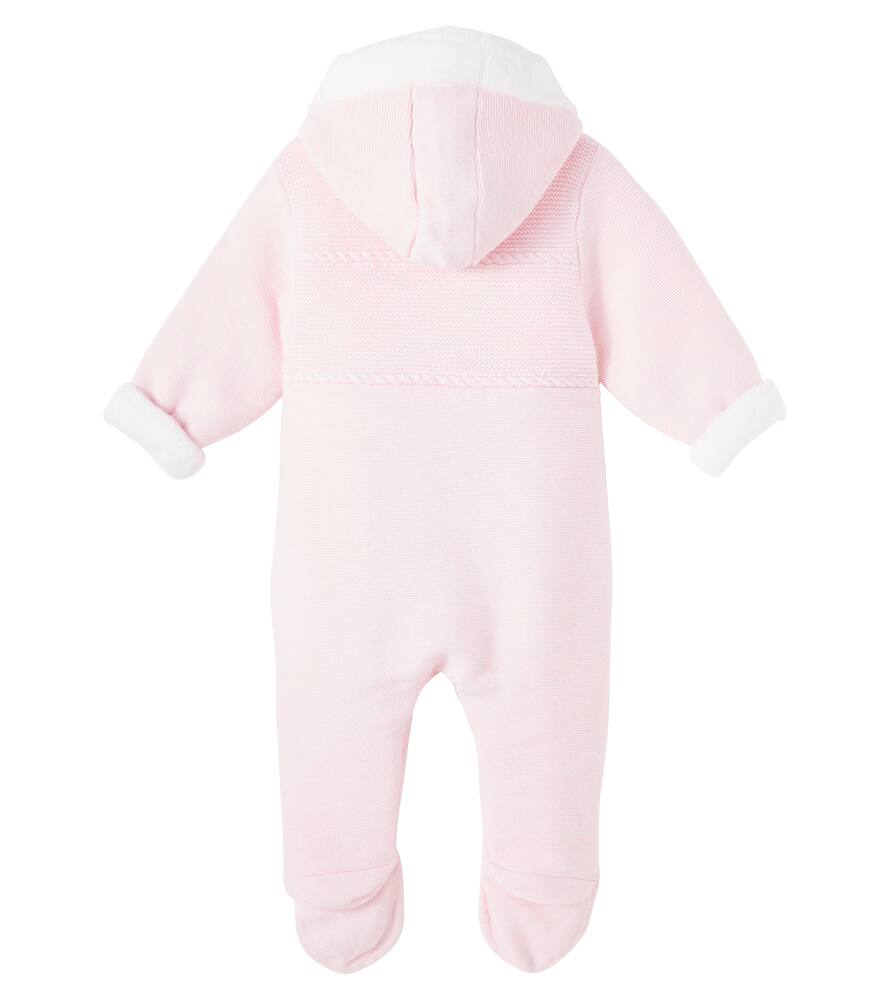 Tartine Et Chocolat Baby Knitted Cotton, Wool, And Cashmere Onesie In Pink