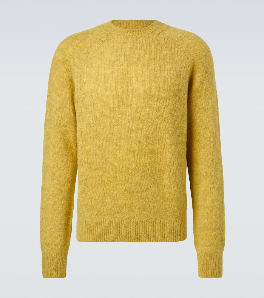 Dries Van Noten Alpaca And Wool-blend Sweater In Yellow