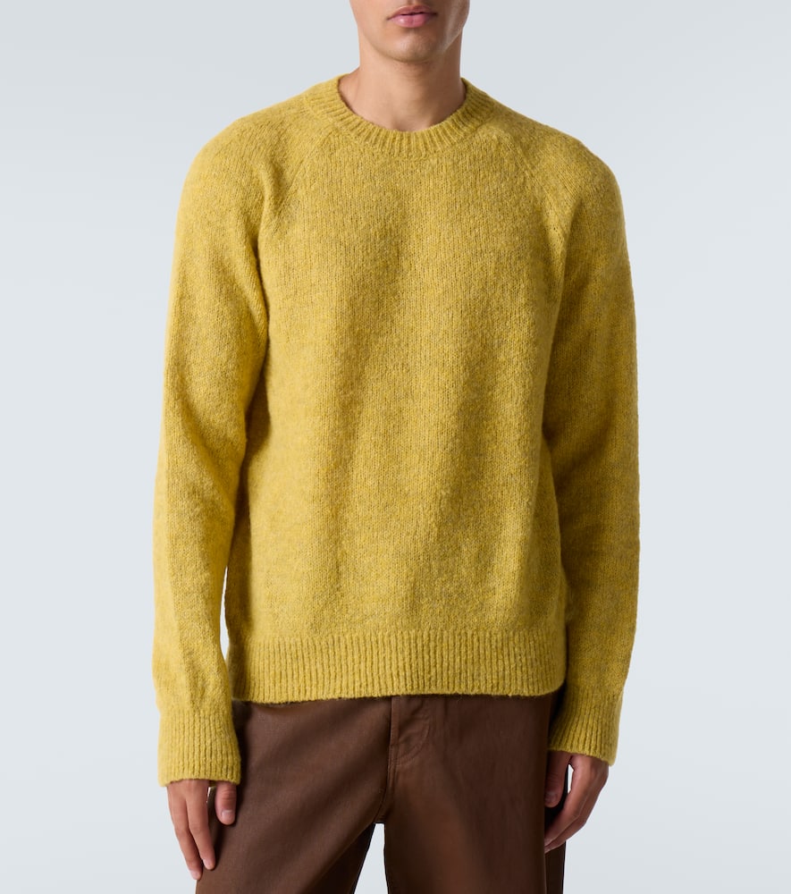 Dries Van Noten Alpaca And Wool-blend Sweater In Yellow
