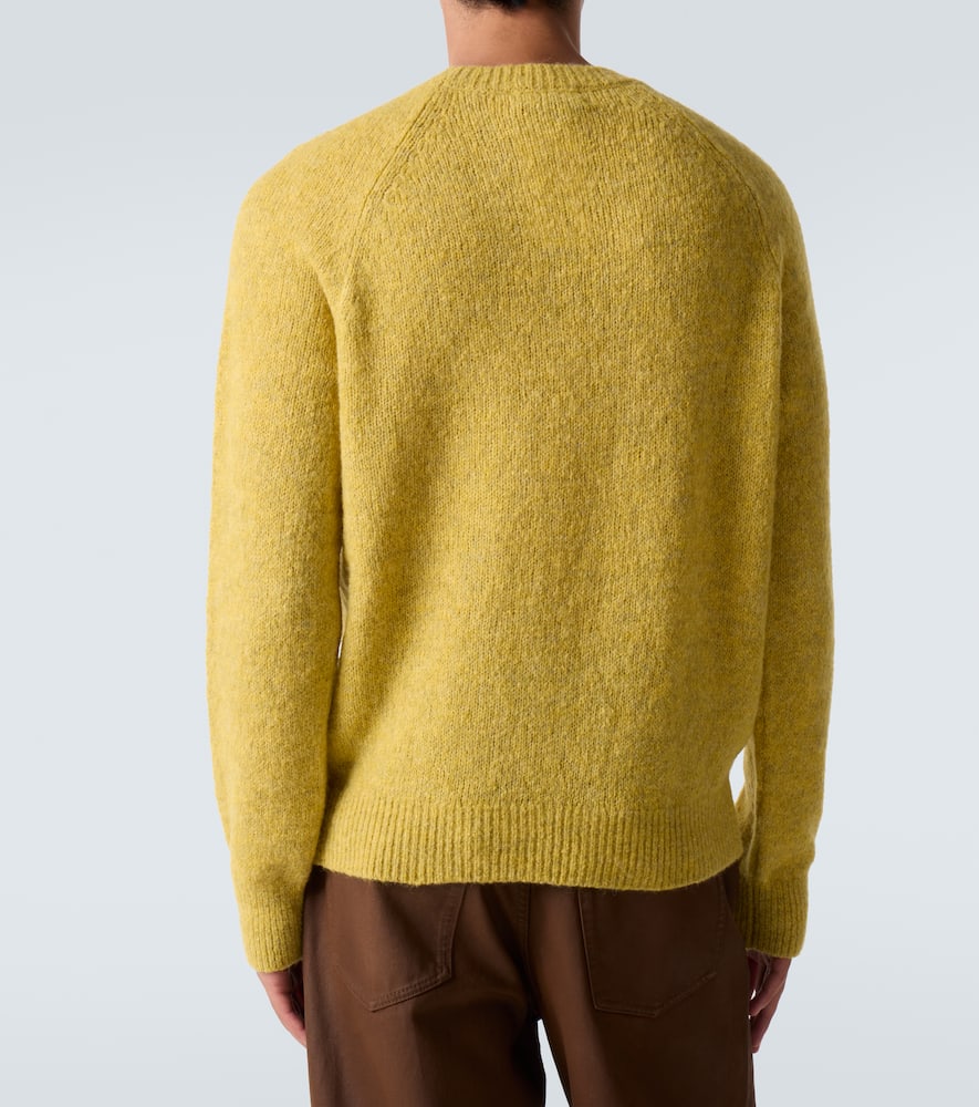 Dries Van Noten Alpaca And Wool-blend Sweater In Yellow