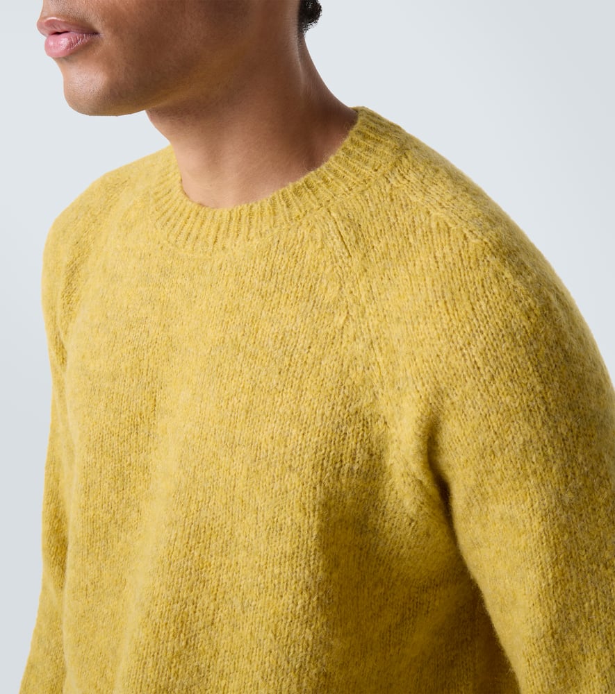 Dries Van Noten Alpaca And Wool-blend Sweater In Yellow