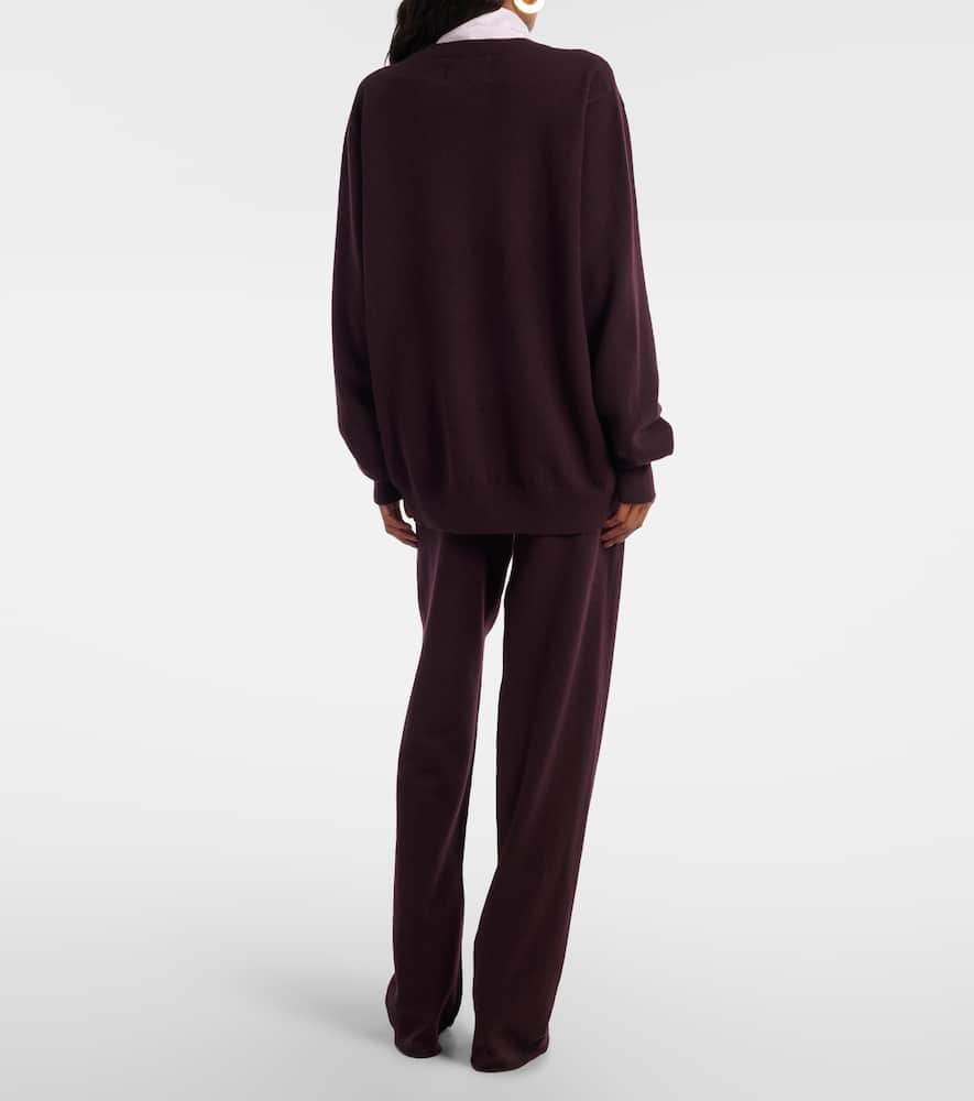 Extreme Cashmere Rush Cashmere-blend Straight Pants In Brown