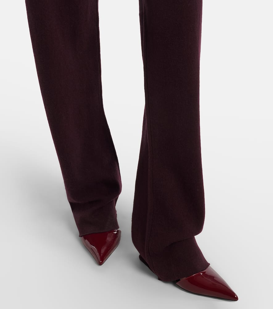 Extreme Cashmere Rush Cashmere-blend Straight Pants In Brown