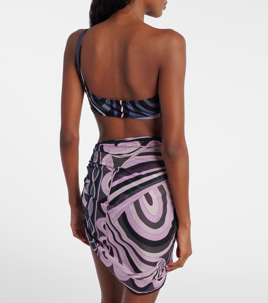 Pucci Iride Semi-sheer Cotton Beach Cover-up In Black