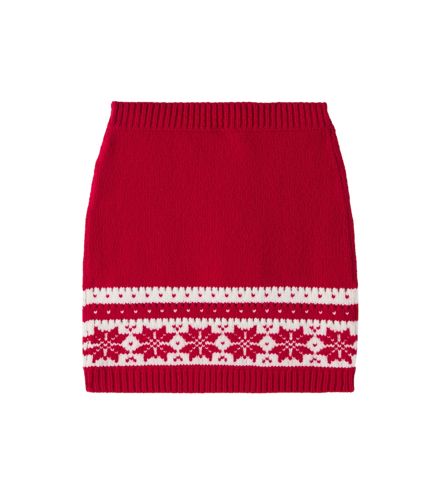  Gucci Kids Gucci Kids Fair Isle Wool Skirt 