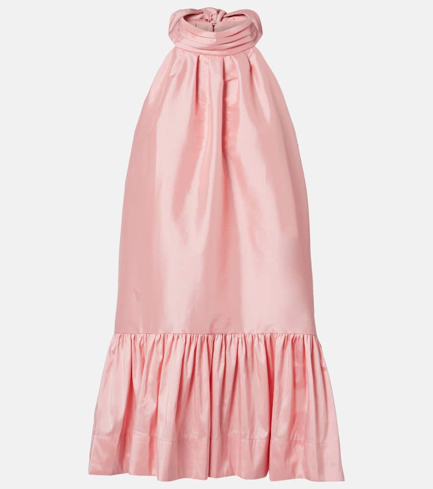 Simkhai Hope Bow-detail Taffeta Minidress In Pink