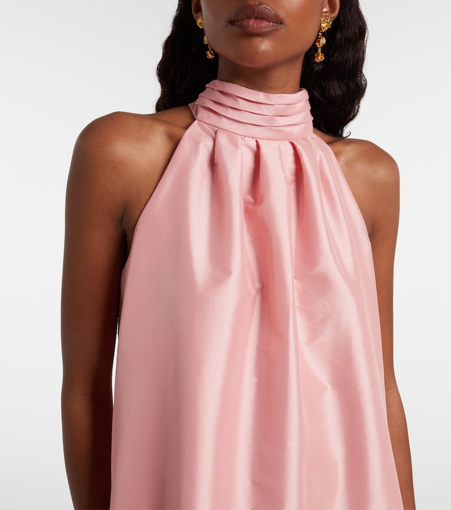Simkhai Hope Bow-detail Taffeta Minidress In Pink