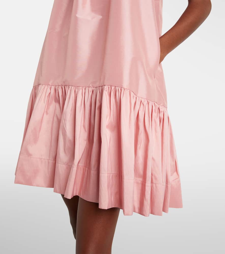 Simkhai Hope Bow-detail Taffeta Minidress In Pink