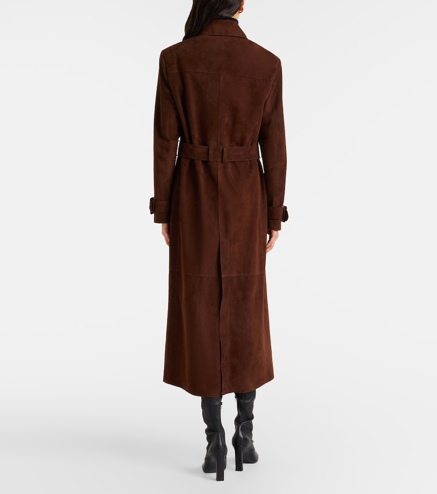  Nour Hammour Nour Hammour Tate Suede Trench Coat 