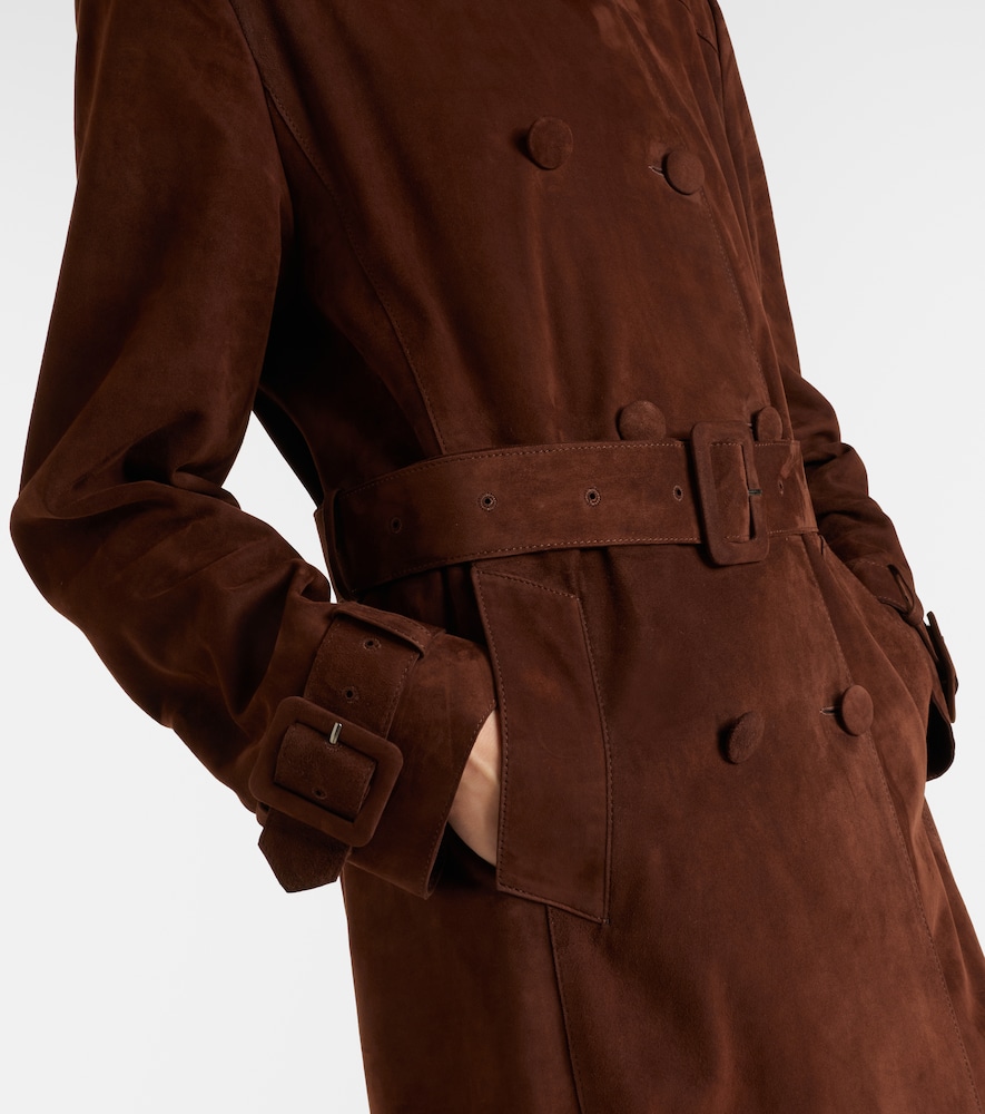  Nour Hammour Nour Hammour Tate Suede Trench Coat 