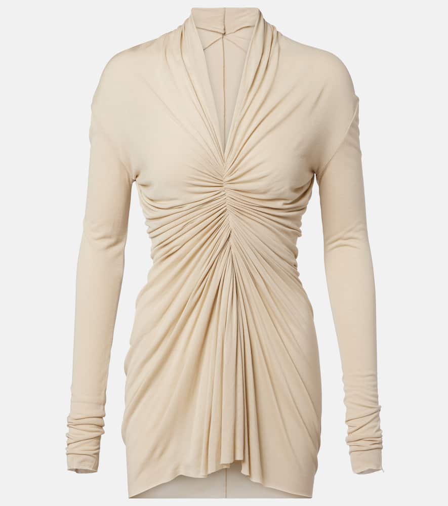 Rick Owens Radiance Gathered Top In Sand