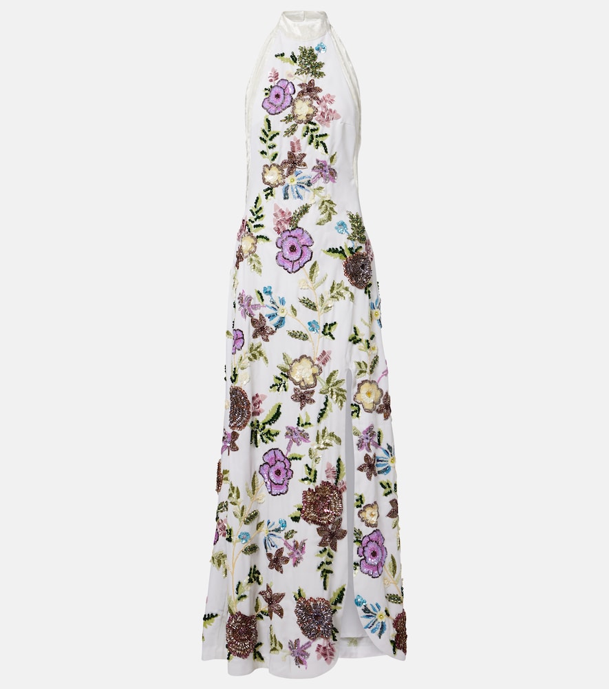 La Fuori Aurora Misty Green Twilight Blossom Embellished Midi Dress | Smart Closet La Fuori Aurora Misty Green Twilight Blossom Embellished Midi Dress | Smart Closet