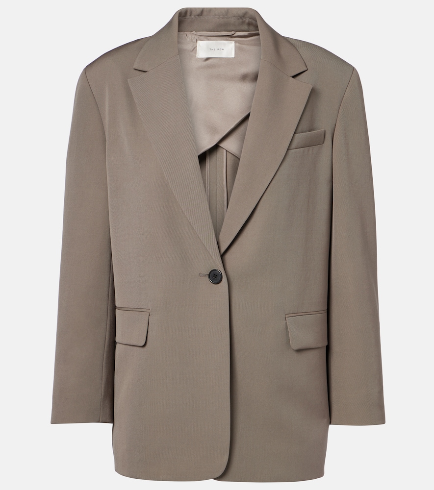 The Row Women's Grey Ezri Wool Blazer UK Size 14 - Mytheresa