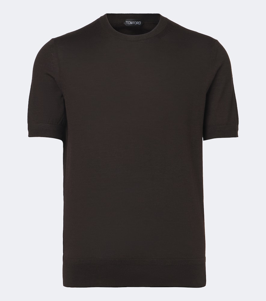 Tom Ford Cashmere And Silk T-shirt In Brown