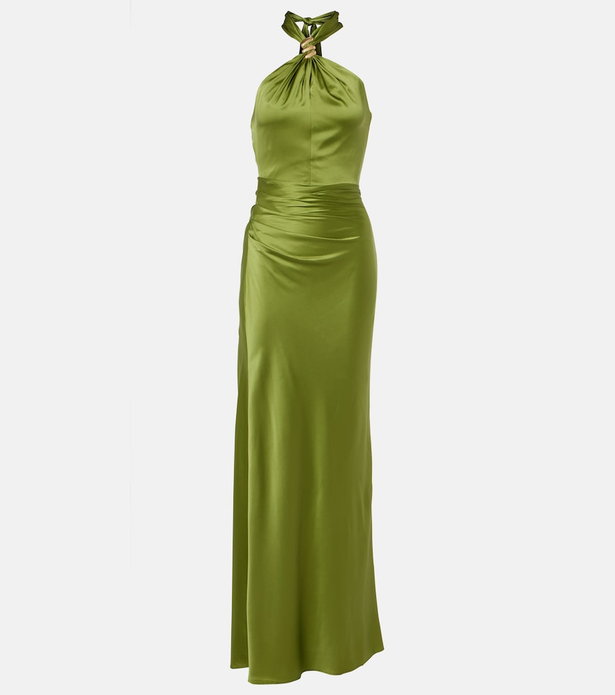 Veronica Beard Women's Green Izaren Silk-Blend Satin Gown UK Size 18 - Mytheresa