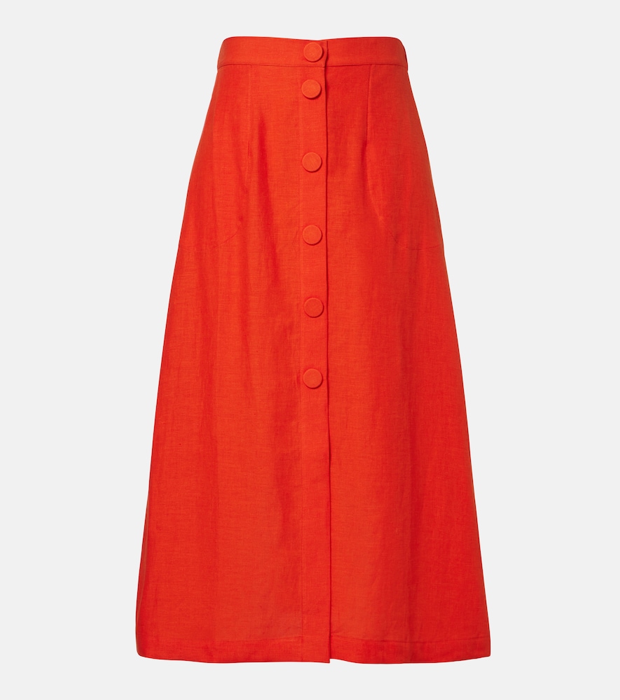 Eres Amusante linen midi skirt
