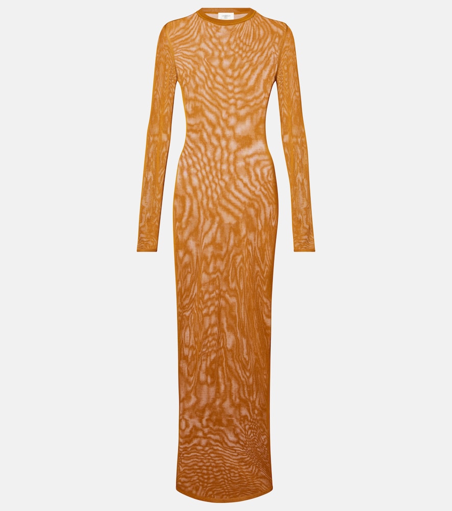 Saint Laurent Knitted semi-sheer maxi dress