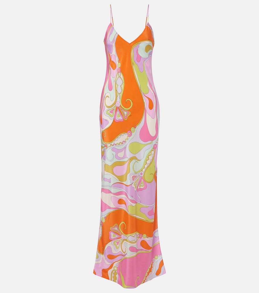 Maxikleid Orchidee aus Seiden-Twill