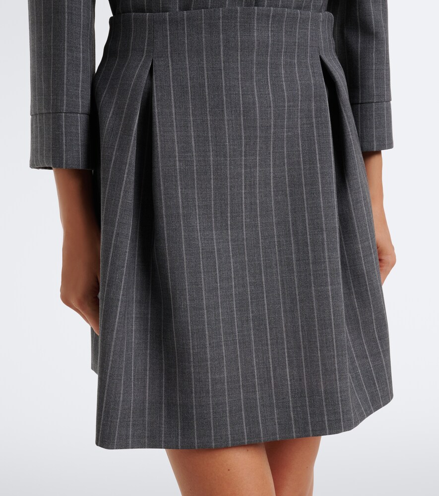 Garavani Pinstripe Virgin Wool Miniskirt