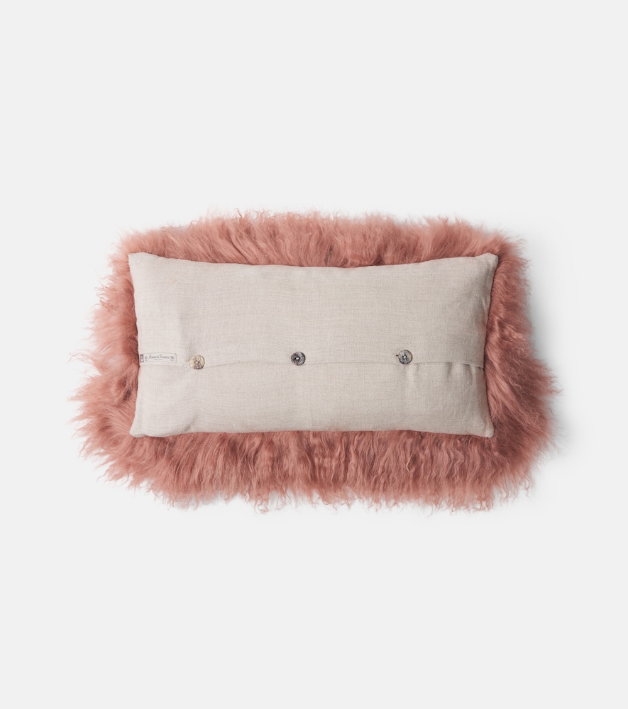  Maison De Vacances Maison De Vacances Reversible Linen And Shearling Cushion 