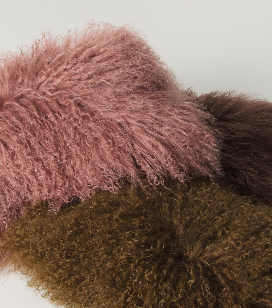  Maison De Vacances Maison De Vacances Reversible Linen And Shearling Cushion 
