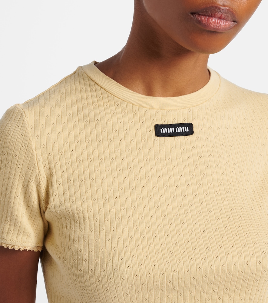  Miu Miu Miu Miu Cropped-top Aus Baumwolle 