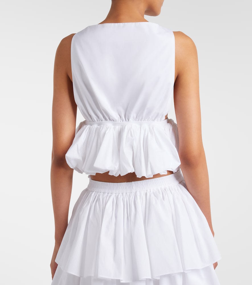  Alaia Alaia Peplum Cotton Top 
