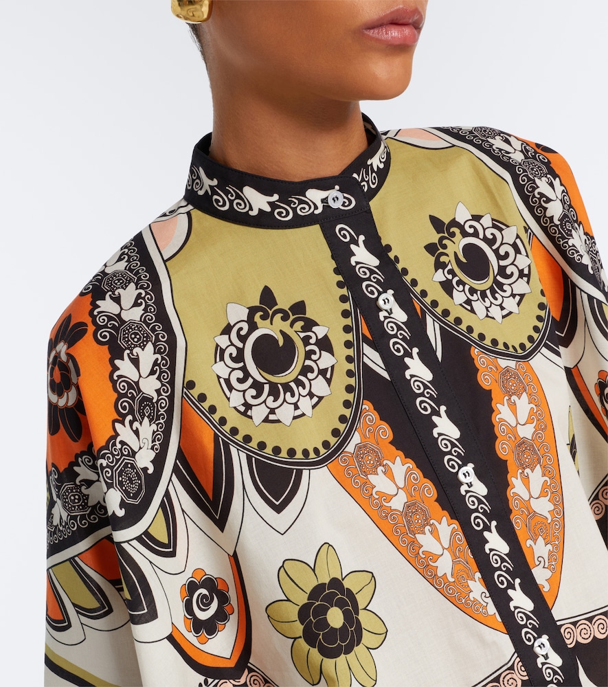Foulard Printed Cropped Cotton Shirt