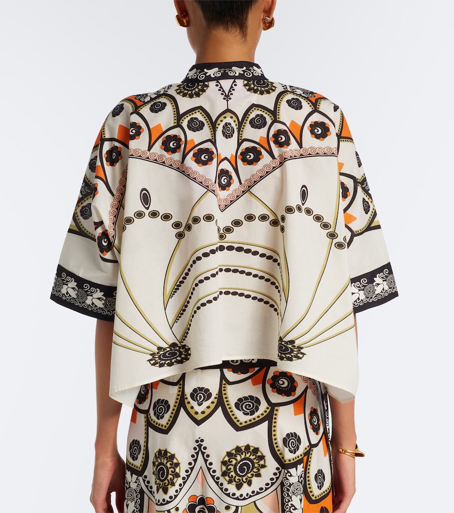 Foulard Printed Cropped Cotton Shirt