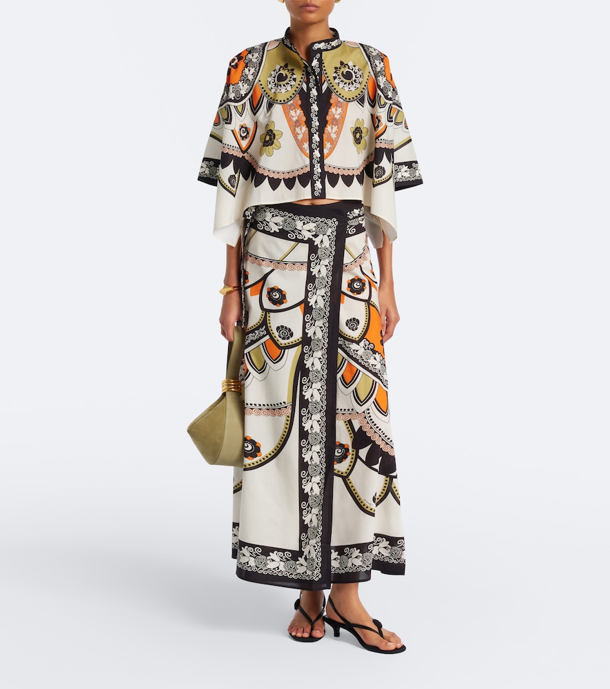 Foulard Printed Cropped Cotton Shirt