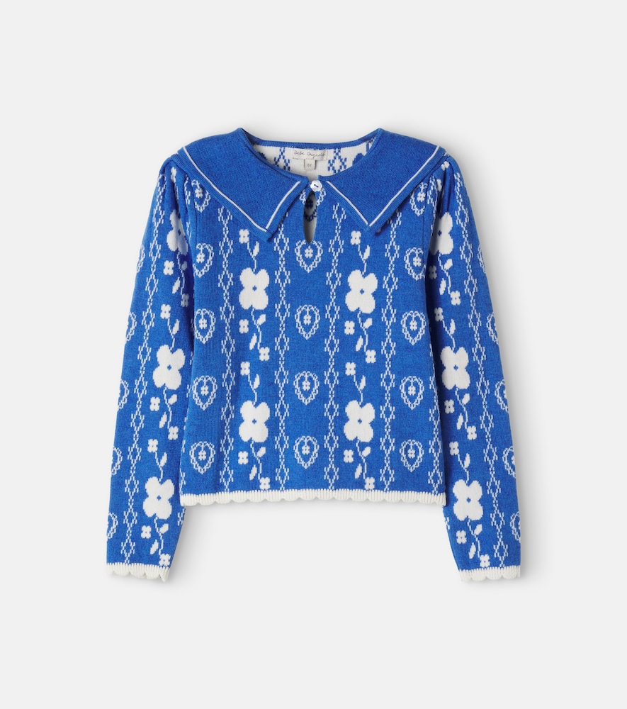 Pullover Cosette in cotone e lana jacquard